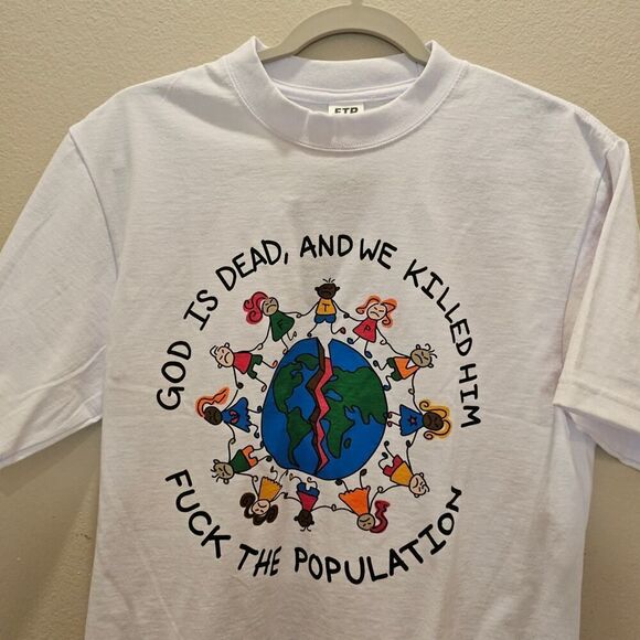NWOT FTP God is Dead Men's White T-Shirt Size Medium - Picture 3 of 5